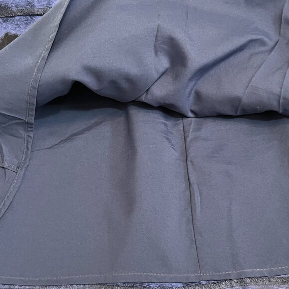 Leslie Fay Blue Fit & Flare Dress 16 Paisley Hem Sleeveless Party Made in USA - Picture 10 of 10